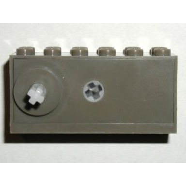 dark gray windup motor 2 x 6 x 2 1 3 with raised shaft base - long axle sports