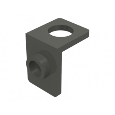 dark gray minifigure neck bracket with back stud - thin back wall