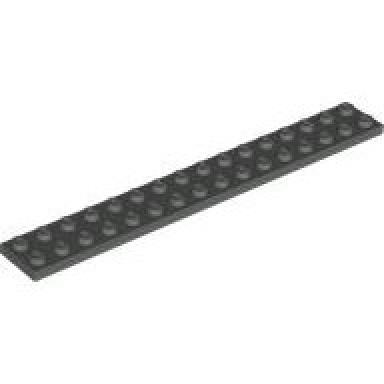 dark gray plate 2 x 16