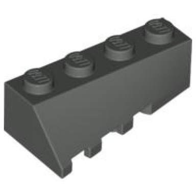 dark gray wedge 4 x 2 sloped right