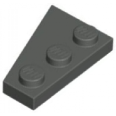 dark gray wedge plate 3 x 2 right
