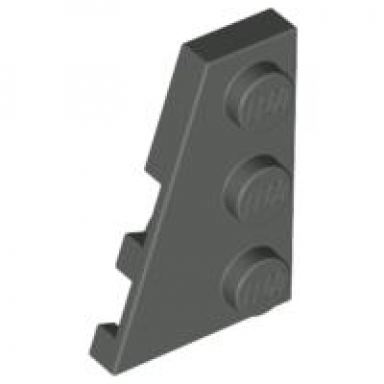 dark gray wedge plate 3 x 2 left