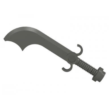 dark gray minifigure weapon sword scimitar