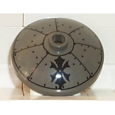 dark gray dish 3 x 3 inverted radar with orient china hat pattern