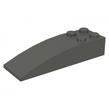 dark gray slope curved 6 x 2