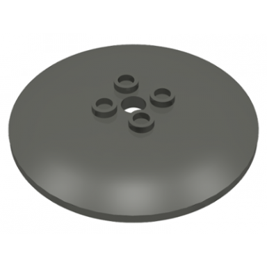 dark gray dish 6 x 6 inverted radar - hollow studs