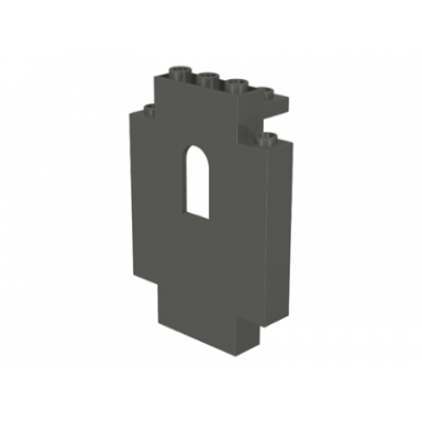 dark gray panel 2 x 5 x 6 wall with window