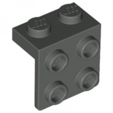 dark gray bracket 1 x 2 - 2 x 2