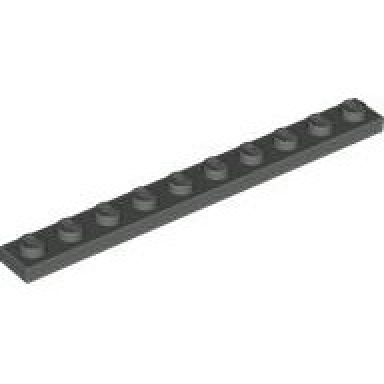 dark gray plate 1 x 10