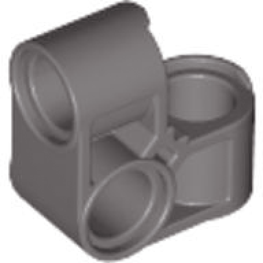 dark gray technic pin connector perpendicular 2 x 2 bent