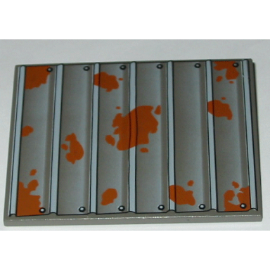 dark gray slope 10 6 x 8 with rusting sheet metal roof pattern