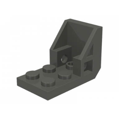 dark gray bracket 3 x 2 - 2 x 2 inverted space seat