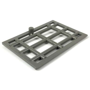 dark gray door 1 x 6 x 7 barred