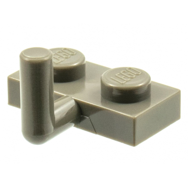 dark gray plate modified 1 x 2 with bar arm up horizontal arm 6mm
