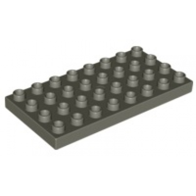 dark gray duplo plate 4 x 8