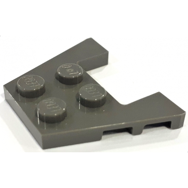 dark gray wedge plate 3 x 4 with stud notches