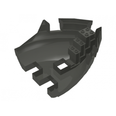 dark gray boat hull small bow 12 x 12 x 5 1 3 base