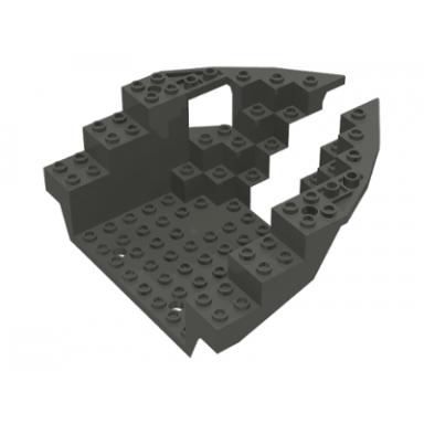 dark gray boat hull small bow 12 x 12 x 5 1 3 top