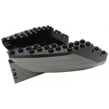 dark gray boat hull small stern 14 x 12 x 5 1 3 with black top 6052 6053