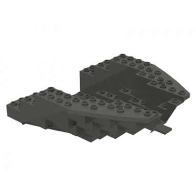 dark gray boat hull small stern 14 x 12 x 5 1 3 top