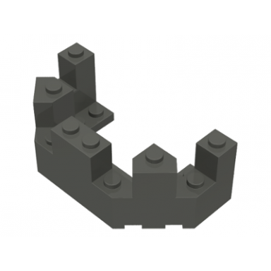 dark gray castle turret top 4 x 8 x 2 1 3