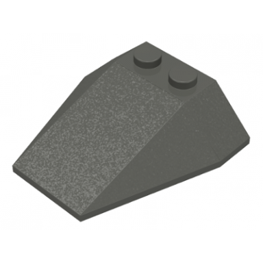 dark gray wedge 4 x 4 triple without stud notches
