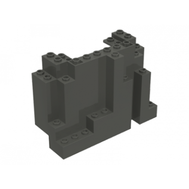 dark gray rock panel 4 x 10 x 6 rectangular burp