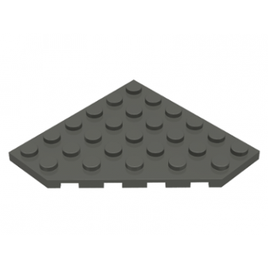 dark gray wedge plate 6 x 6 cut corner