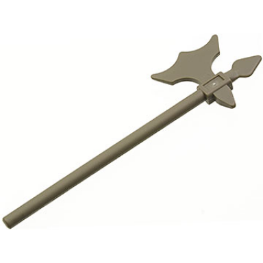 dark gray minifigure weapon axe halberd elaborate
