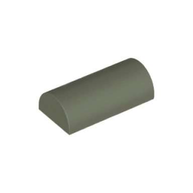 dark gray slope curved 2 x 4 double without groove