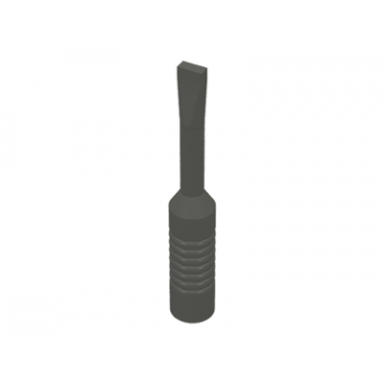 dark gray minifigure utensil tool screwdriver - narrow head - 6-rib handle