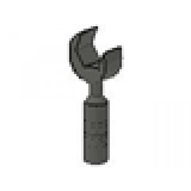 dark gray minifigure utensil tool open end wrench - 6-rib handle