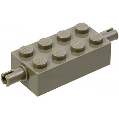 dark gray brick modified 2 x 4 with pins