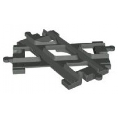 dark gray duplo train track crossover