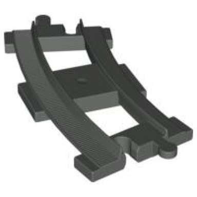 dark gray duplo train track curved short