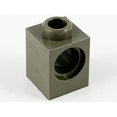 dark gray technic brick 1 x 1 with hole