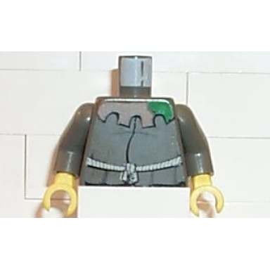dark gray torso studios white rope patched collar pattern hunchback dark gray arms yellow hands
