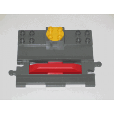 dark gray duplo train track start stop