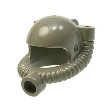 dark gray minifigure headgear helmet space town with breathing hose