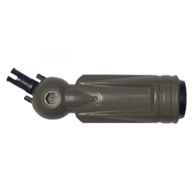 dark gray technic rotation joint ball with arm and black pin and socket ends