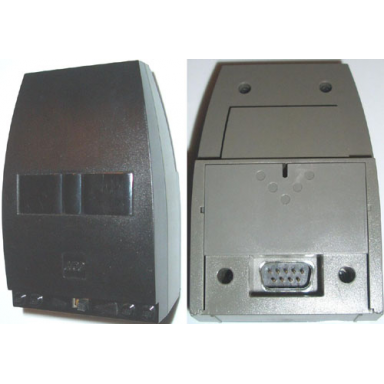 dark gray electric ir transmitter tower serial with black front