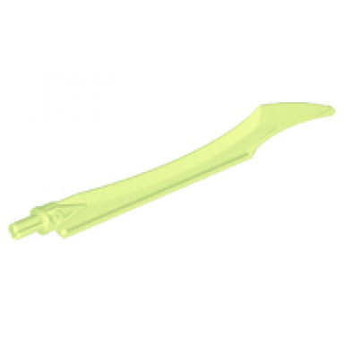 yellowish green hero factory weapon blade with curved tip