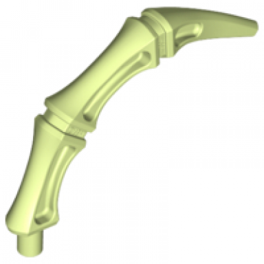 yellowish green appendage bony small with bar end leg rib tail