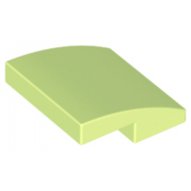 yellowish green slope curved 2 x 2 x 2 3