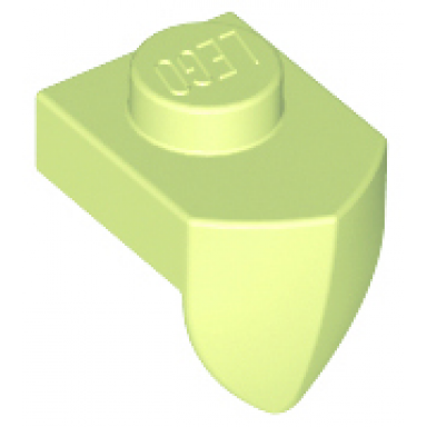 yellowish green plate modified 1 x 1 with tooth vertical