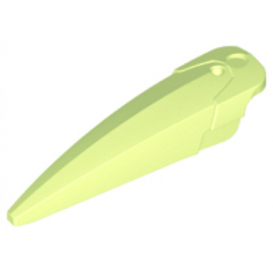 yellowish green hero factory weapon blade wide curved
