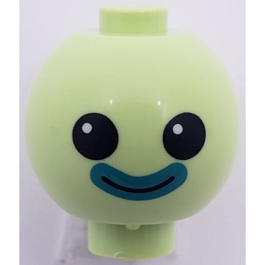 brick round 2 x 2 sphere with stud robot body with black eyes and dark azure mouth pattern