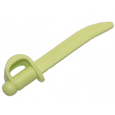 yellowish green minifigure weapon sword cutlass saber with small hilt