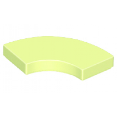 yellowish green tile round corner 2 x 2 macaroni