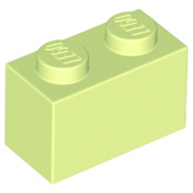 yellowish green brick 1 x 2
